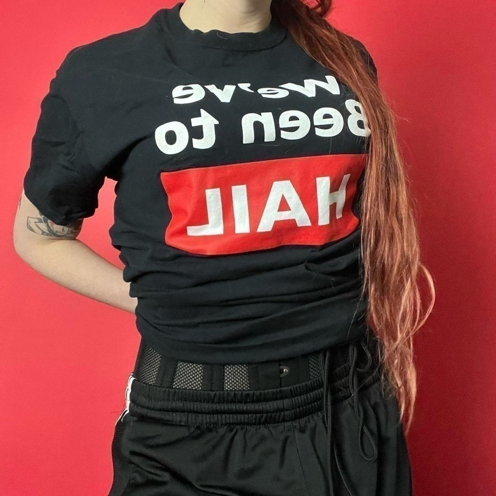 Black red and white tee shirt 🖤🤍
